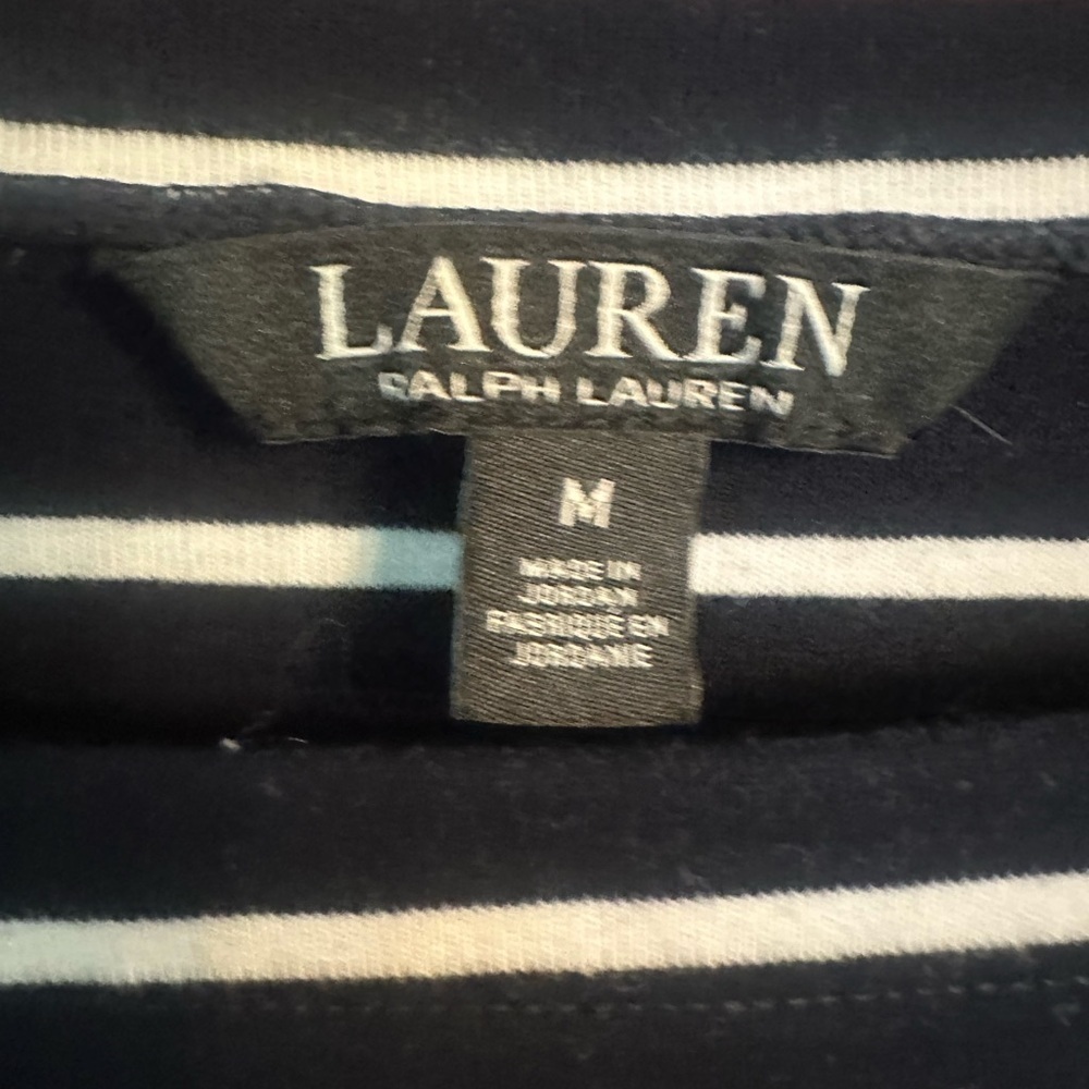 Ralph Lauren Black Label Navy and White Striped Tee - Picture 2 of 4